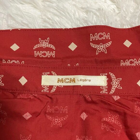 MCM red monogram button down long sleeve shirt - Picture 6 of 8